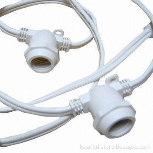 100ft White Commercial C9 String Light with G40 Clear Bulbs